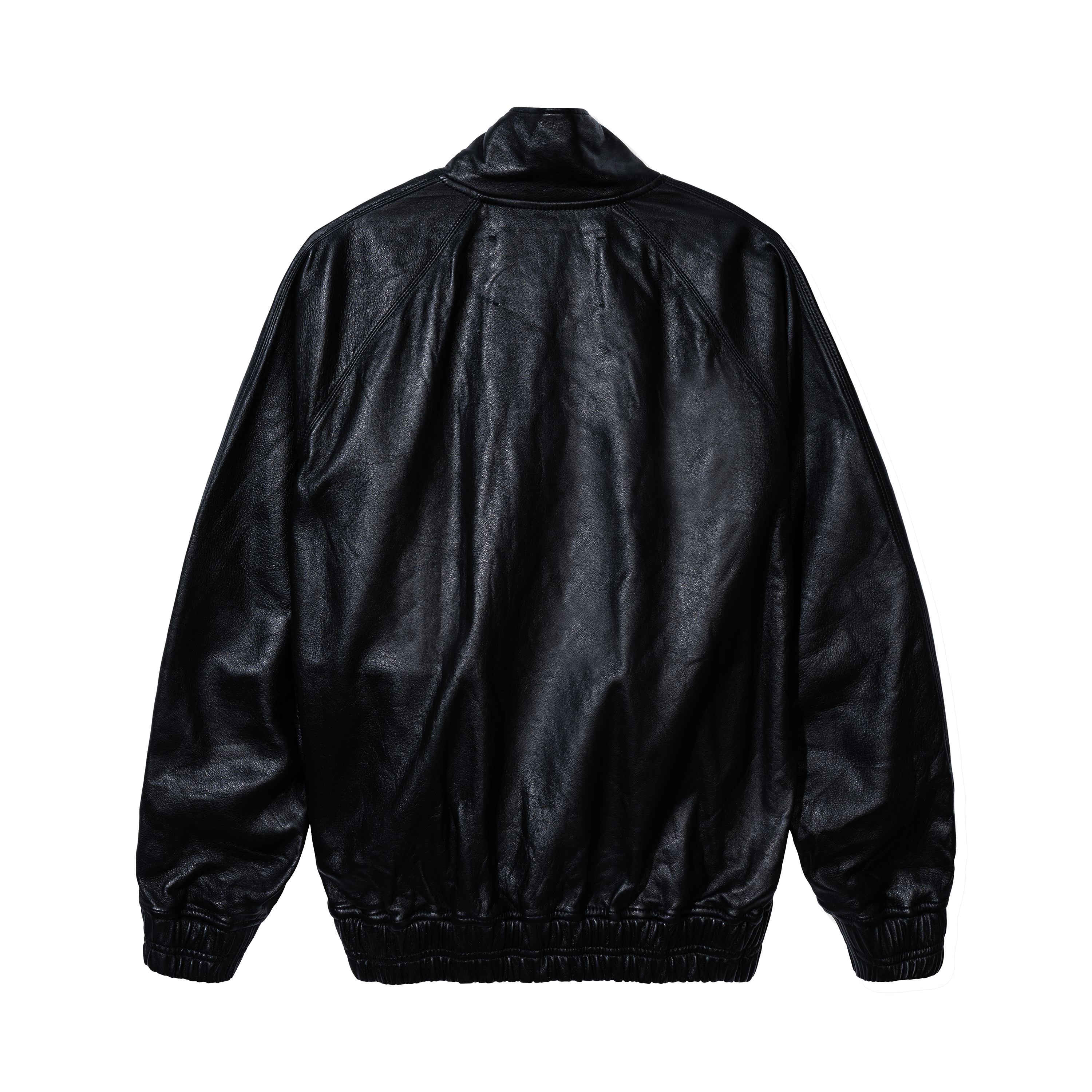 NOIR LEATHER TRACK JACKET