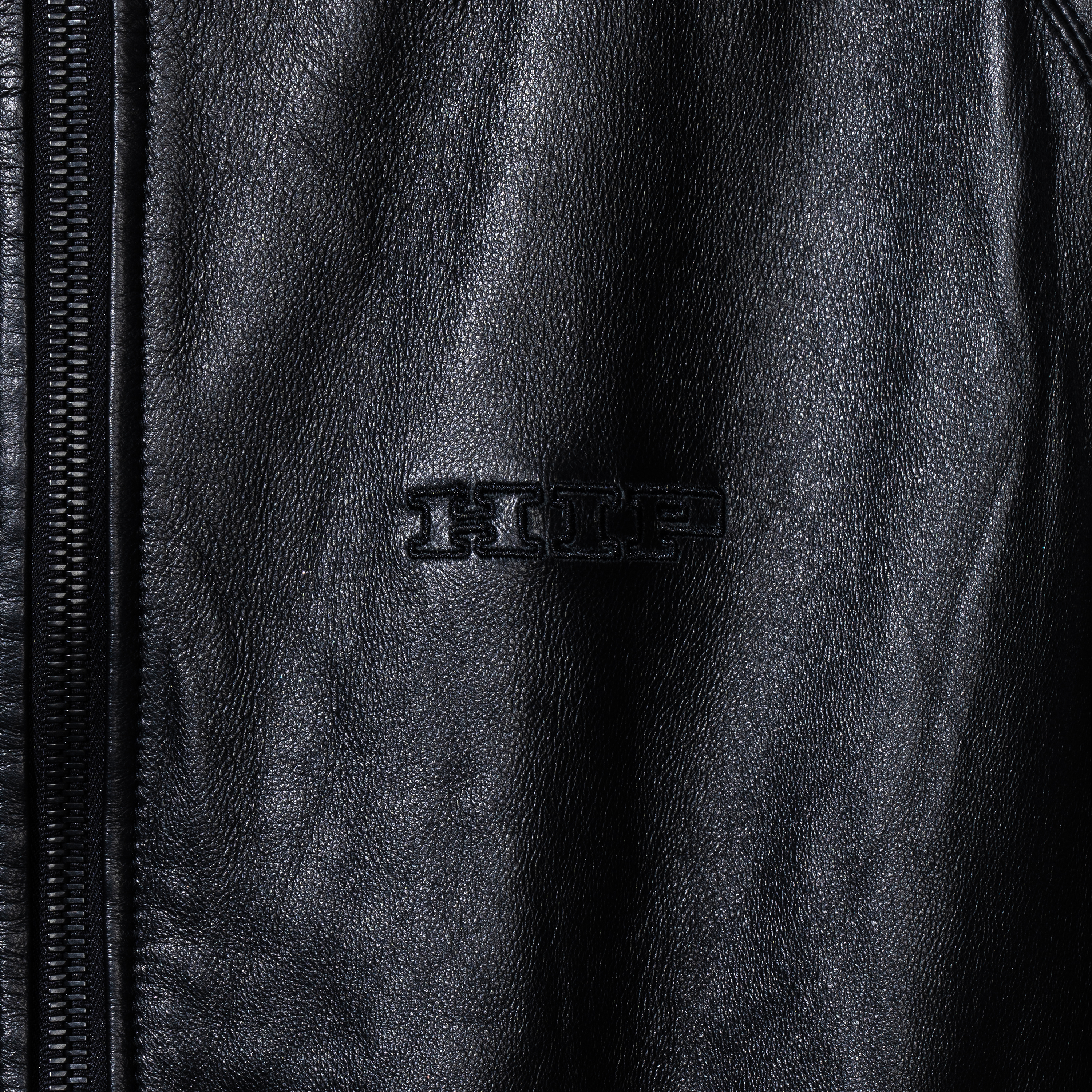 NOIR LEATHER TRACK JACKET
