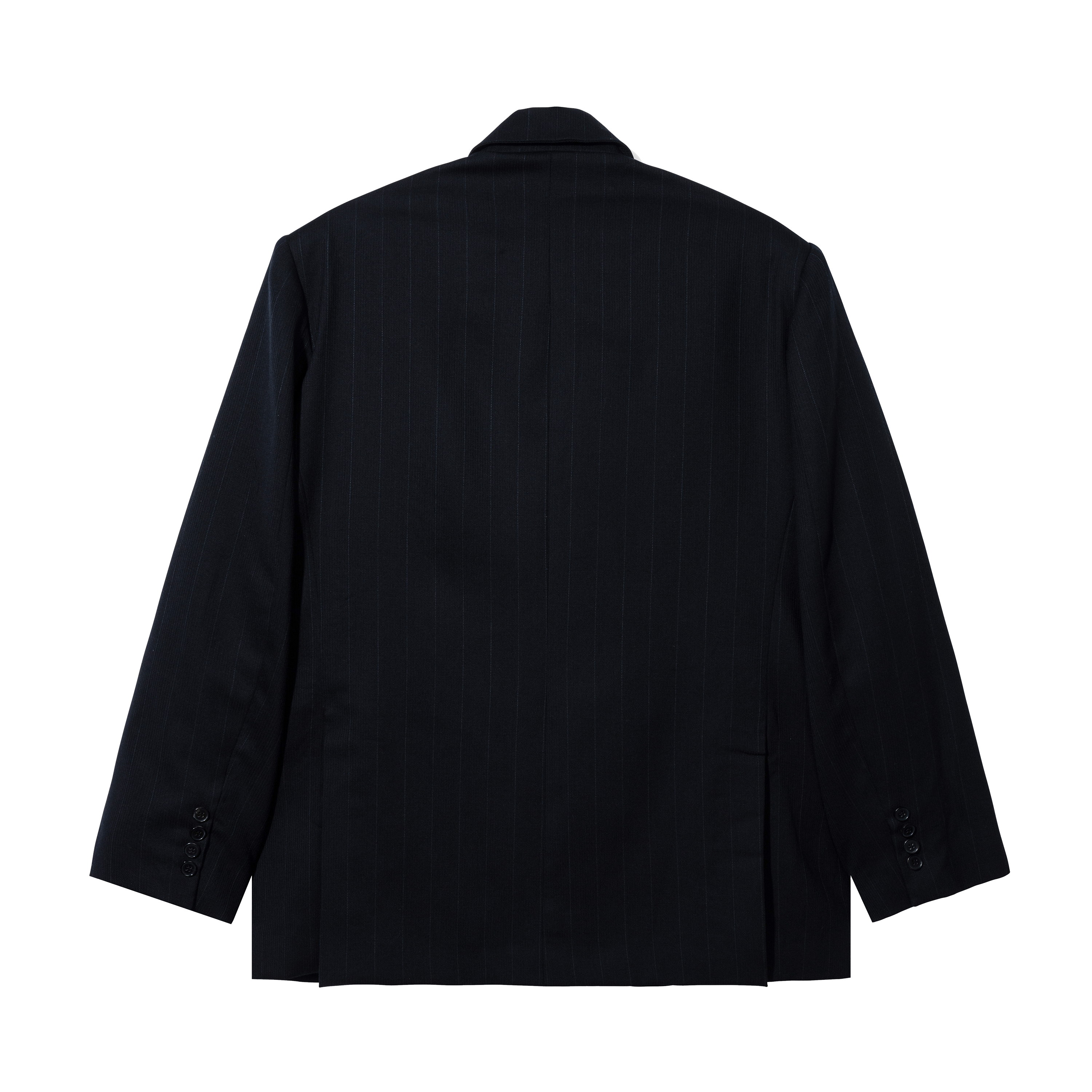 BLACK w/ GREY PINSTRIPE BLAZER