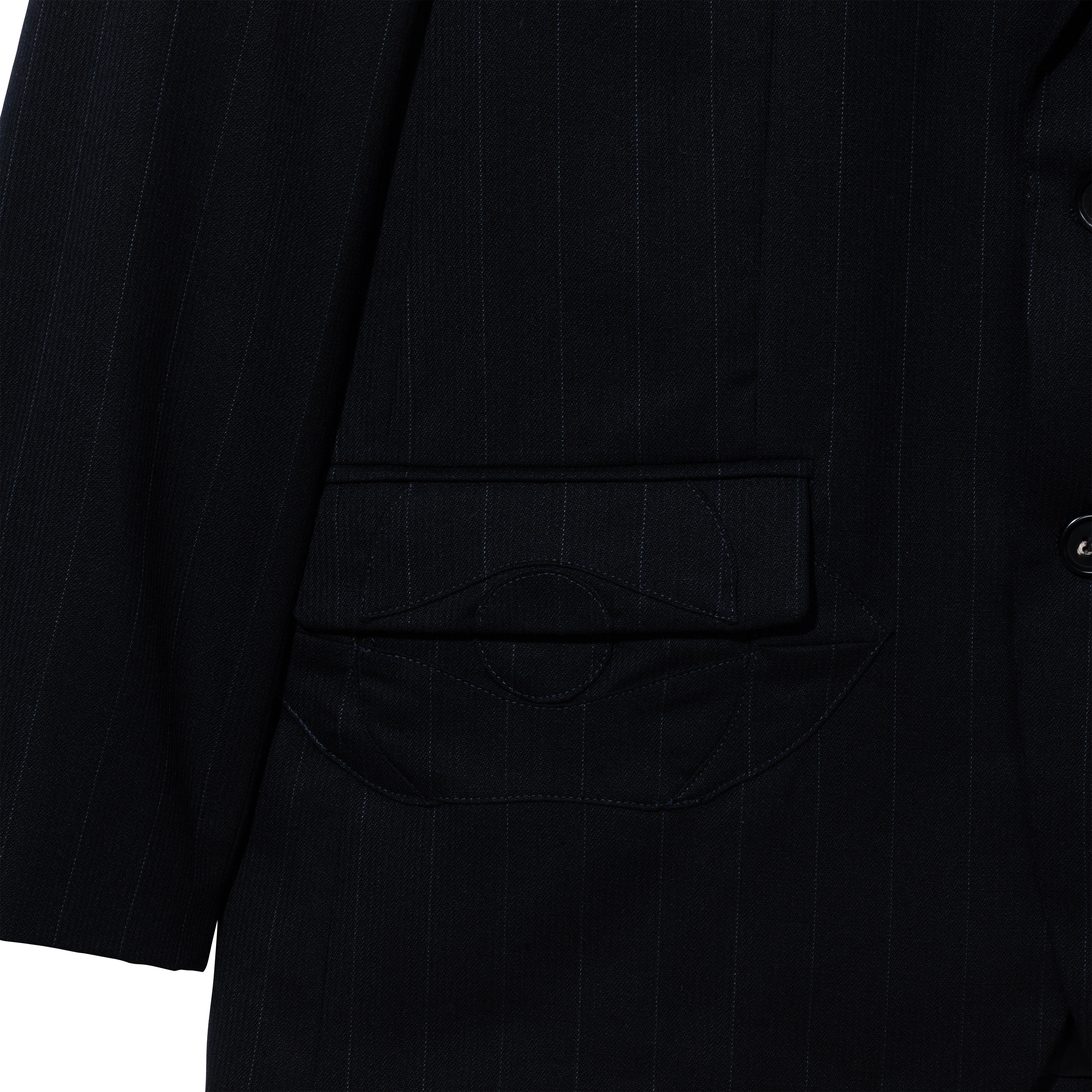 BLACK w/ GREY PINSTRIPE BLAZER