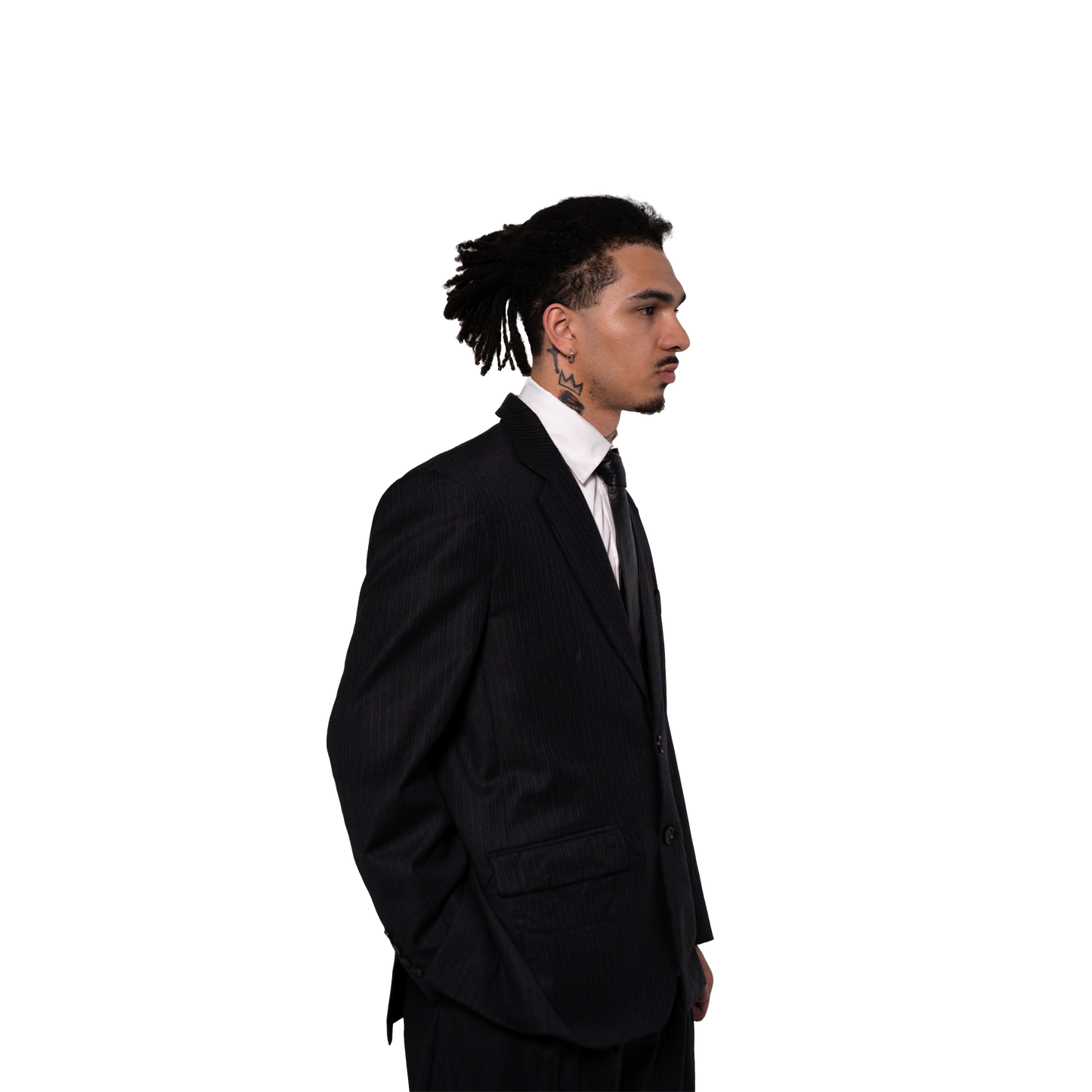 DARK GREY PINSTRIPE BLAZER