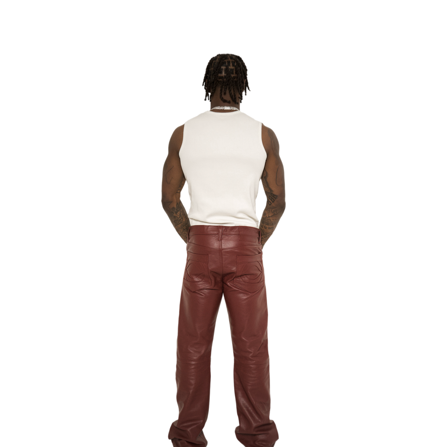 DD STRAIGHT LEG LEATHER PANTS