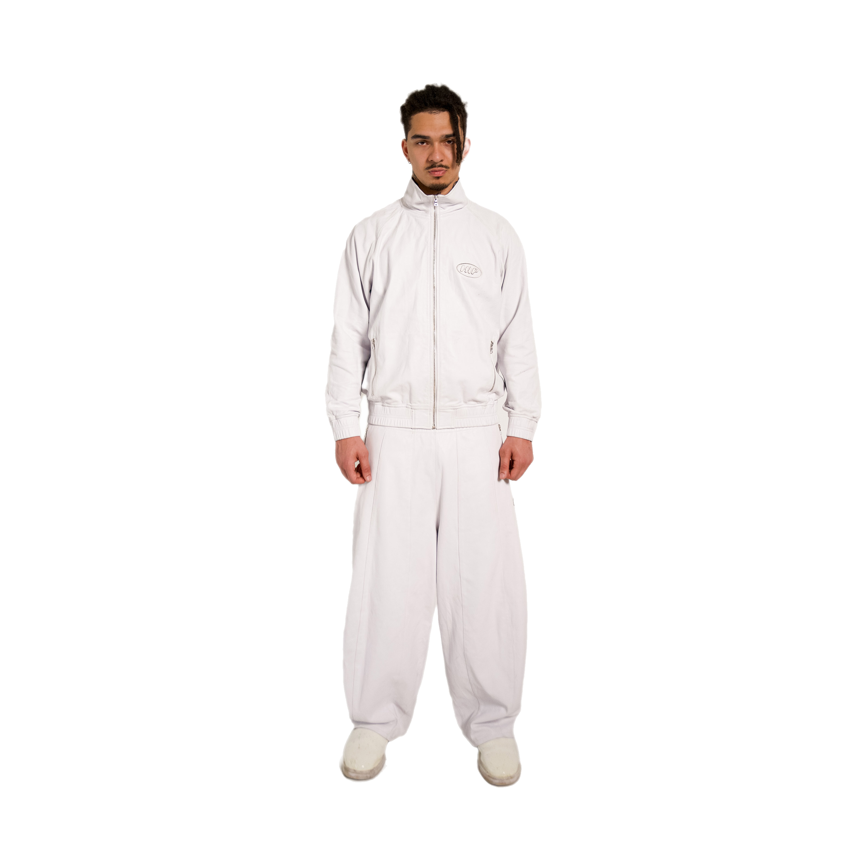 GLACE LEATHER TRACK JACKET