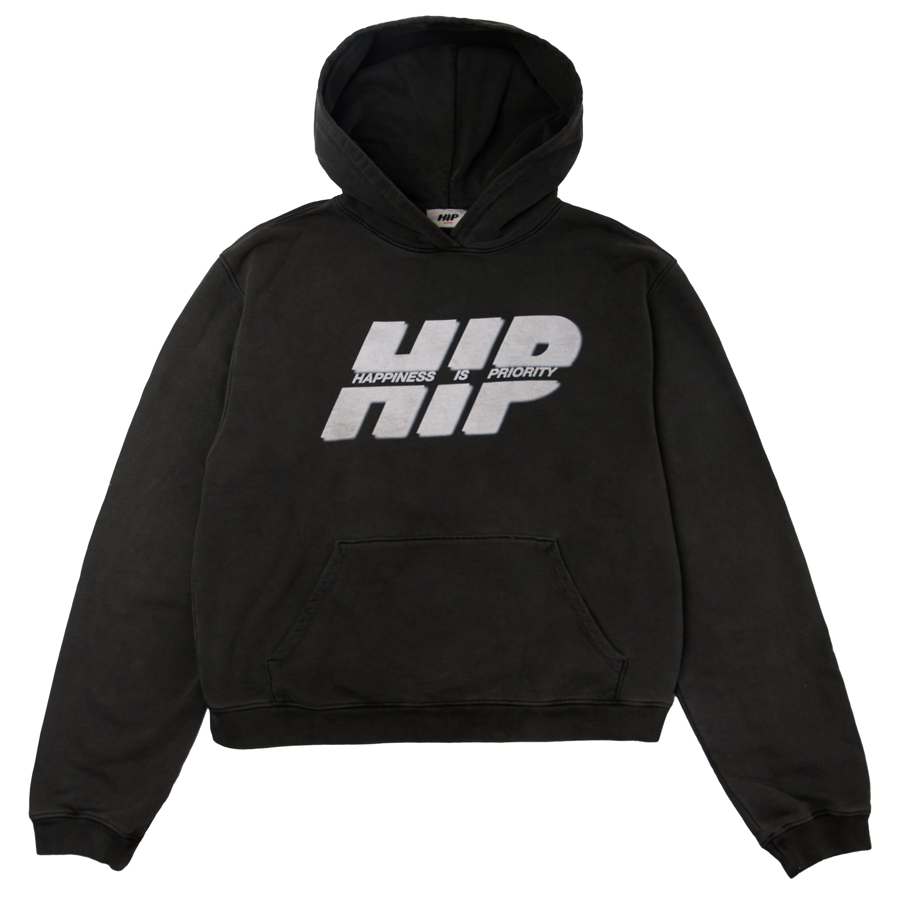 HAPPINESS IS PRIORITY CROP HOODIE