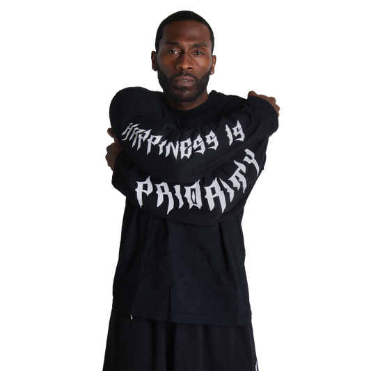 GRUNGE L/S T-SHIRT - BLACK
