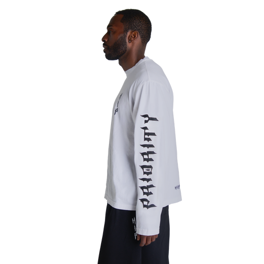 GRUNGE L/S T-SHIRT - BLANCO