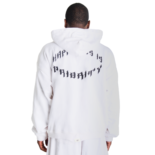 GRUNGE ZIP UP - BLANCO