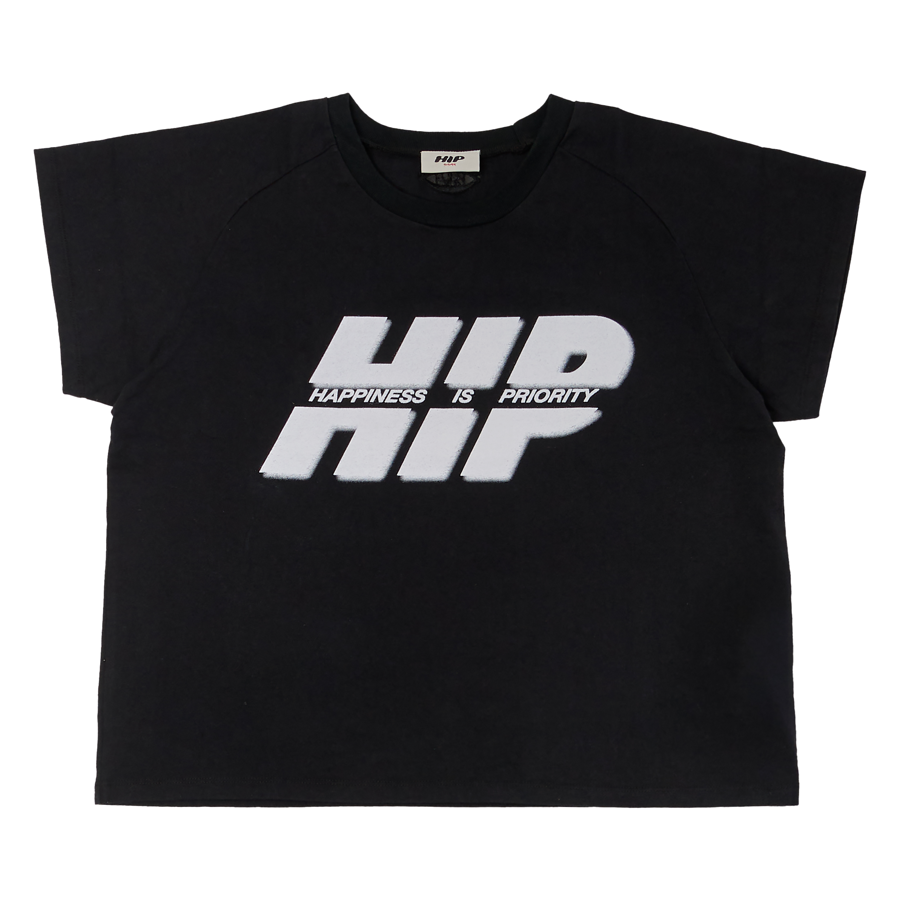 HAPPINESS IS PRIORITY CROP T-SHIRT