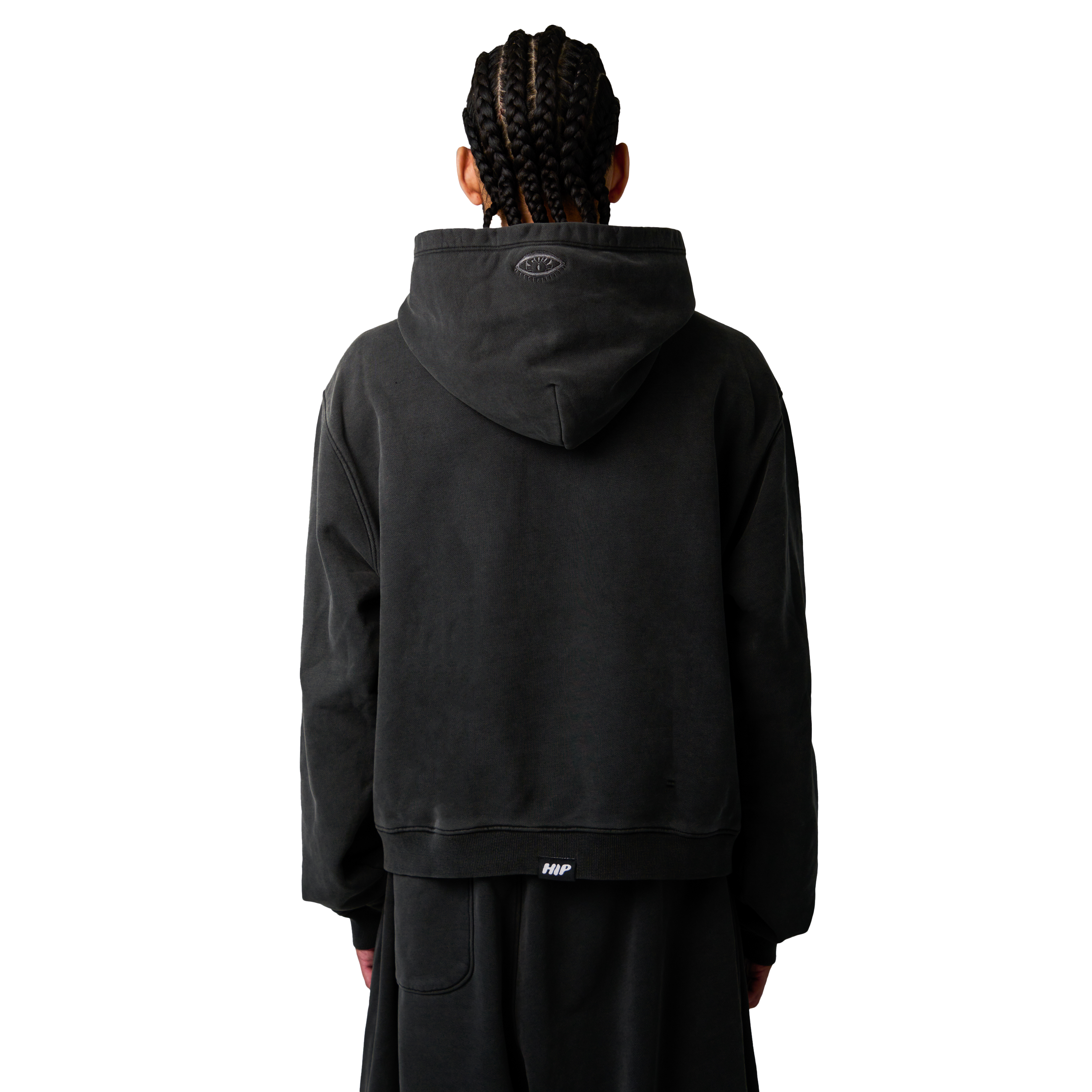 HAPPINESS IS PRIORITY CROP HOODIE