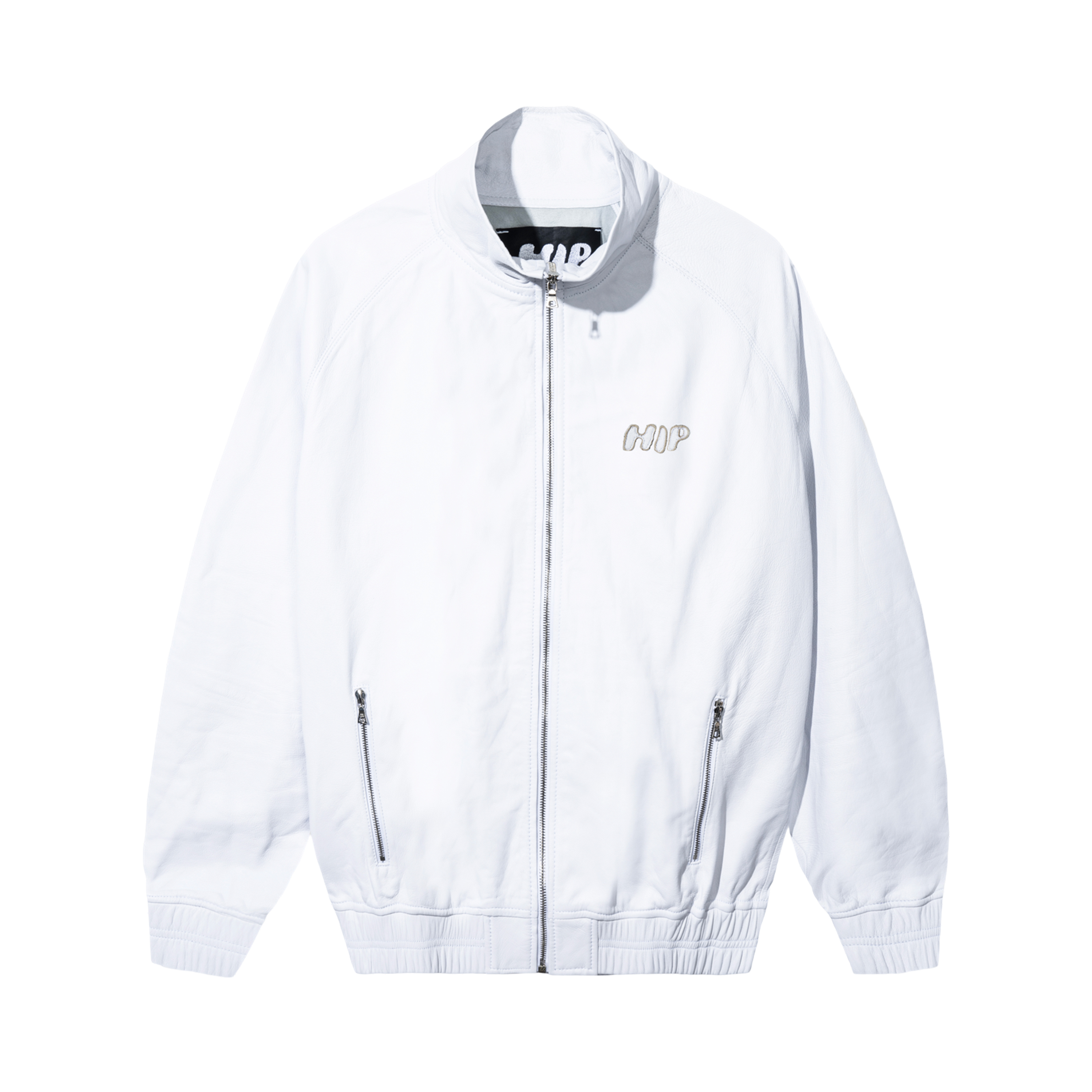 GLACE LEATHER TRACK JACKET