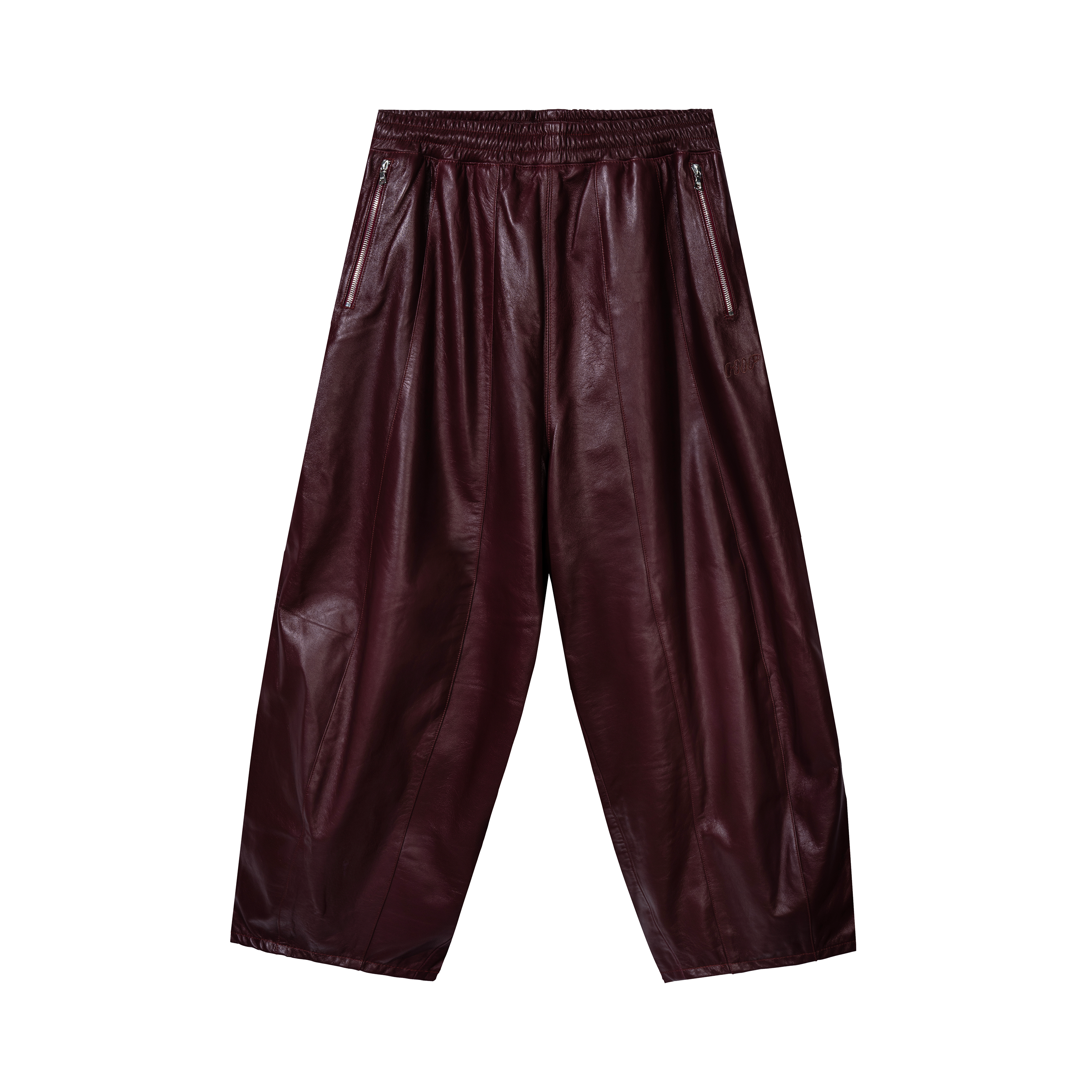 WINE & DINE LEATHER TRACK PANTS