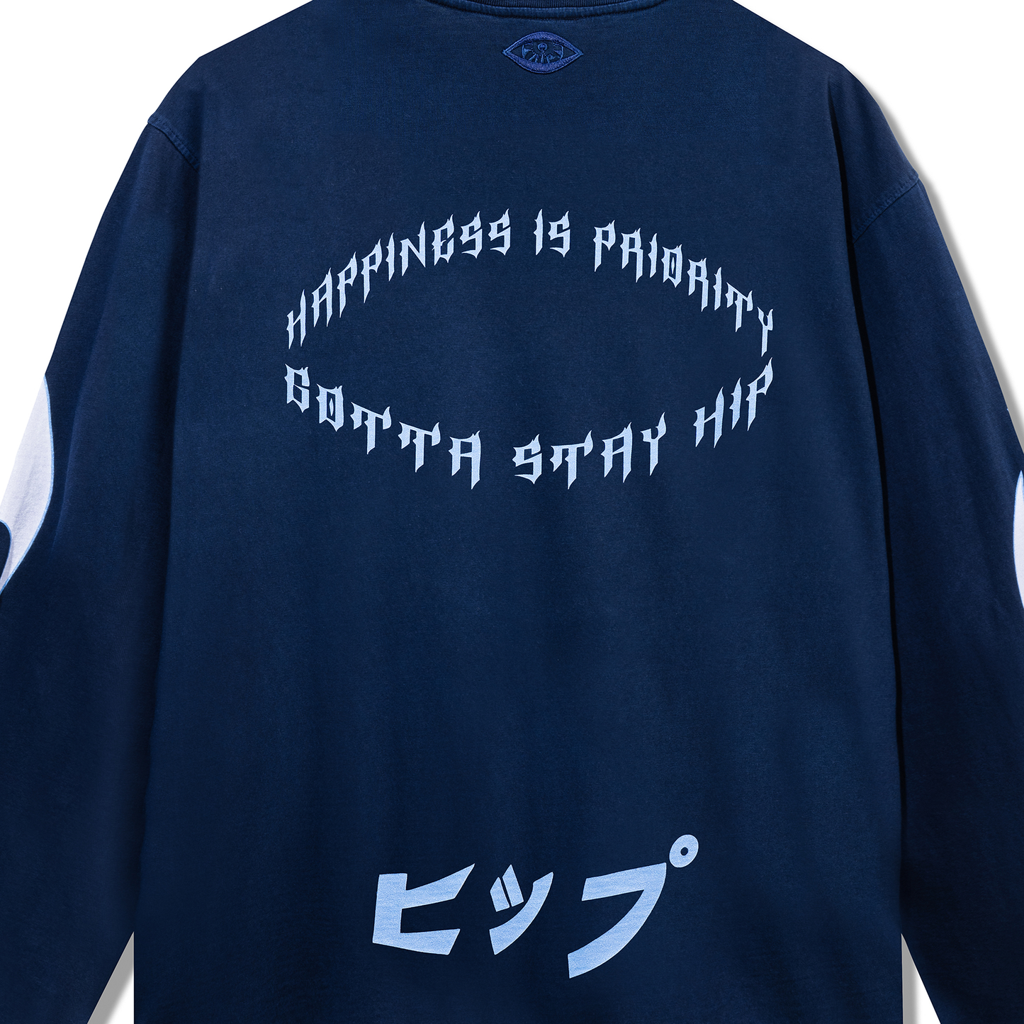GRUNGE FLAME L/S T-SHIRT VINTAGE NAVY