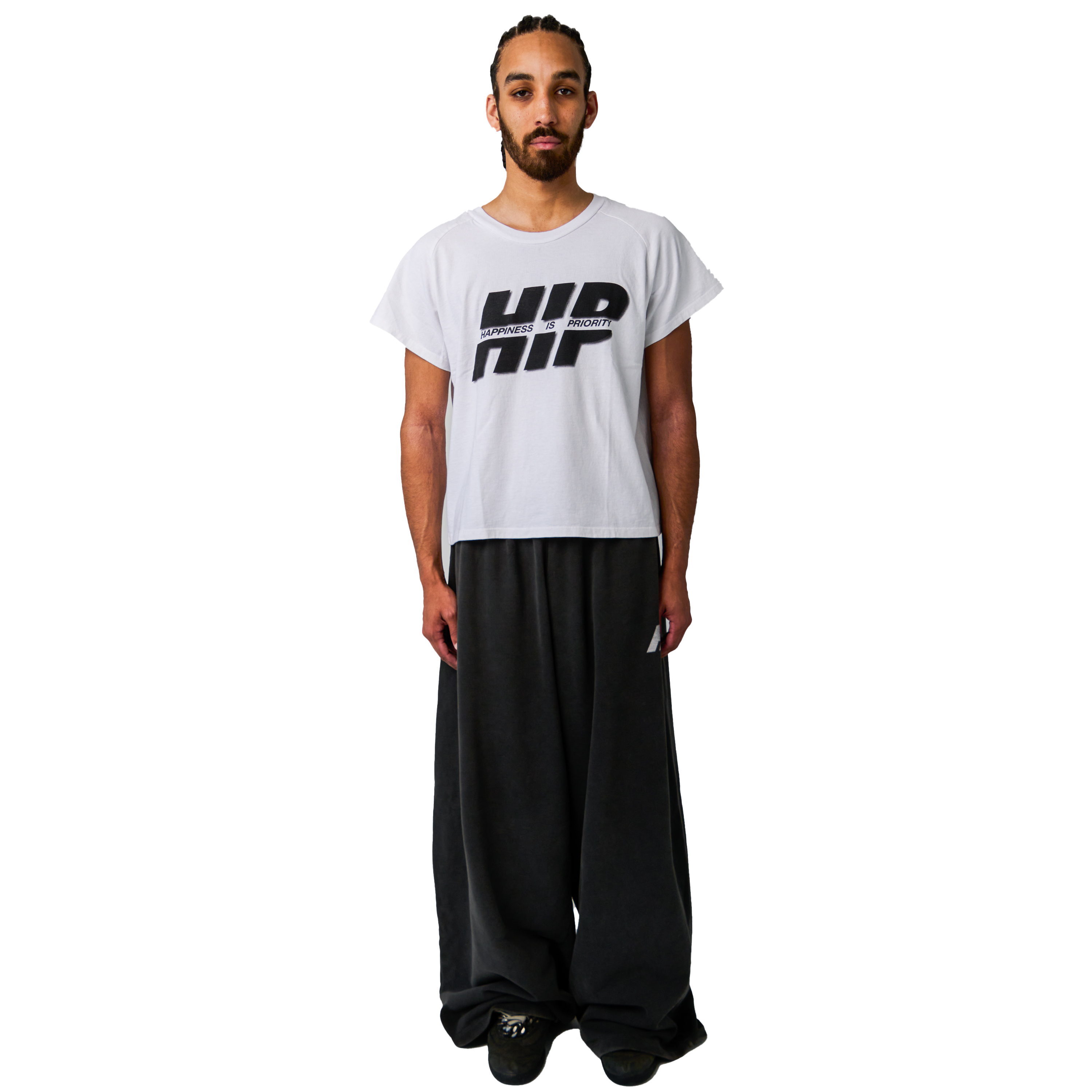 HAPPINESS IS PRIORITY CROP T-SHIRT