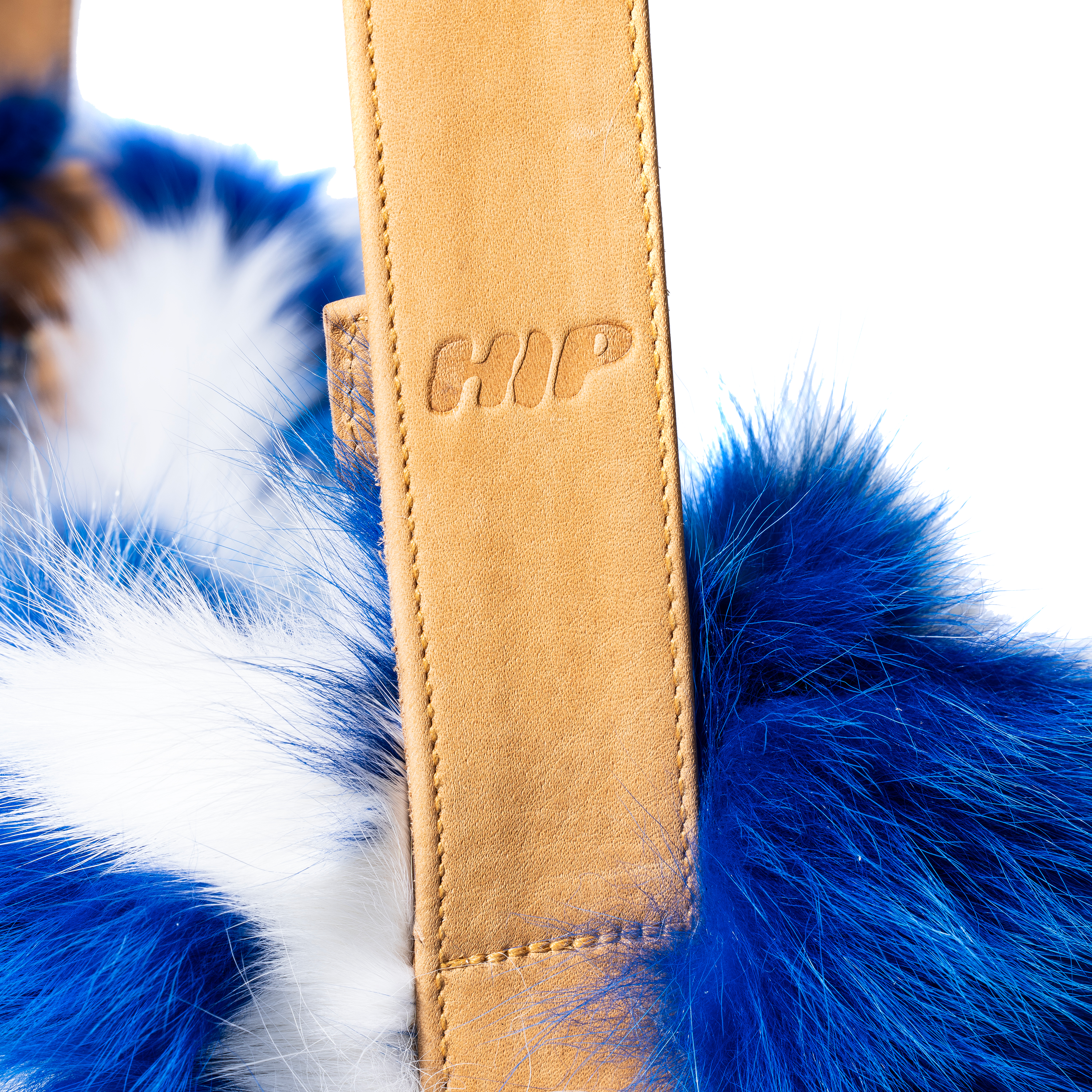RABBIT SHOULDER BAG - BLUE & WHITE