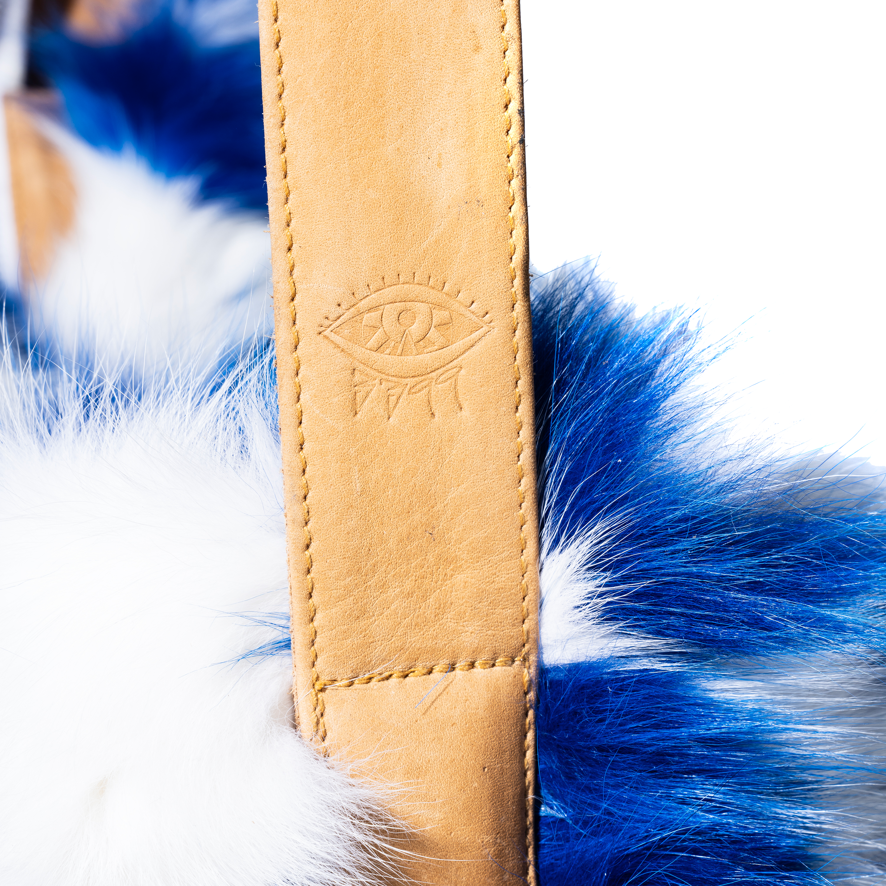 RABBIT SHOULDER BAG - BLUE & WHITE