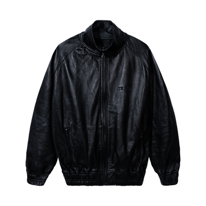NOIR LEATHER TRACK JACKET