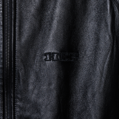 NOIR LEATHER TRACK JACKET