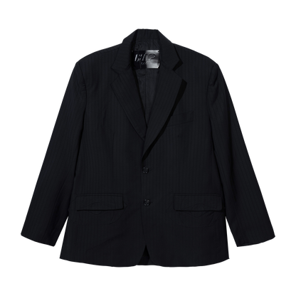 BLACK on BLACK PINSTRIPE BLAZER