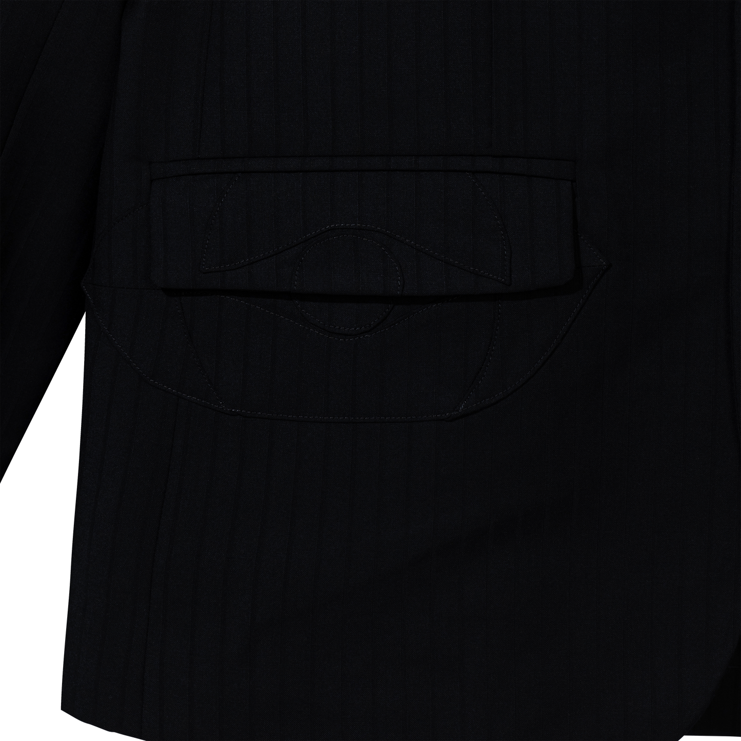 BLACK on BLACK PINSTRIPE BLAZER