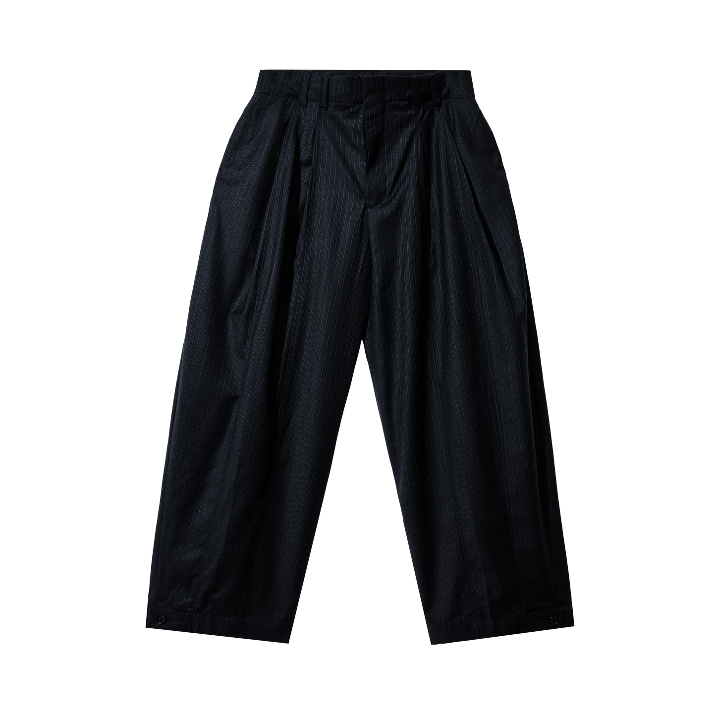 DARK GREY PINSTRIPE TROUSERS