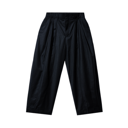 DARK GREY PINSTRIPE TROUSERS