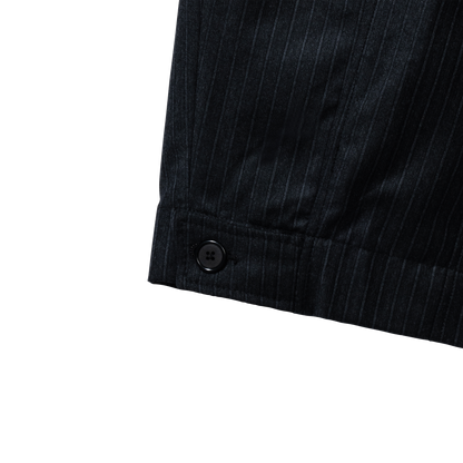 DARK GREY PINSTRIPE TROUSERS