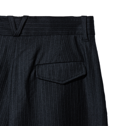 DARK GREY PINSTRIPE TROUSERS