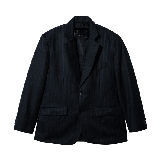 DARK GREY PINSTRIPE BLAZER