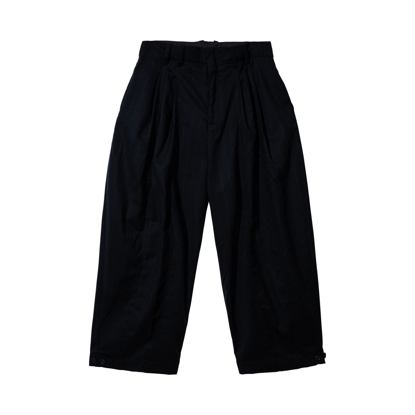 BLACK w/ GREY PINSTRIPE TROUSERS