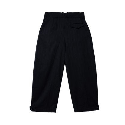 BLACK w/ GREY PINSTRIPE TROUSERS