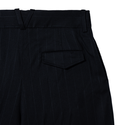 BLACK w/ GREY PINSTRIPE TROUSERS