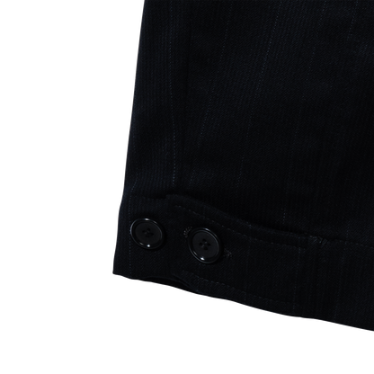 BLACK w/ GREY PINSTRIPE TROUSERS