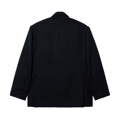 BLACK w/ GREY PINSTRIPE BLAZER