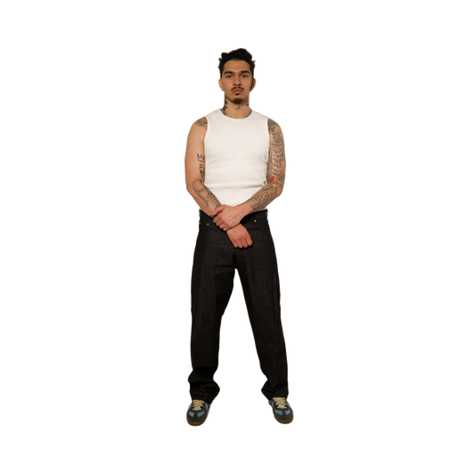 RELAXED FIT RAW DENIM