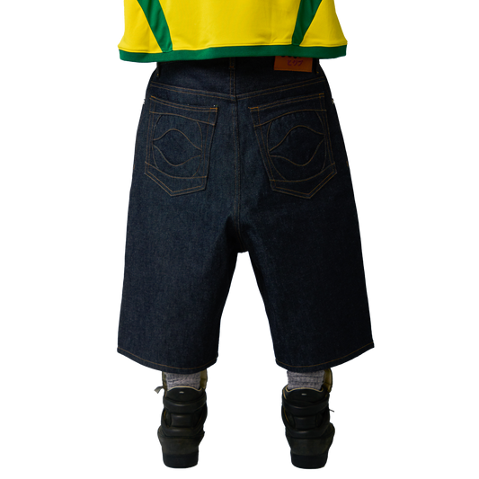 RAW INDIGO DENIM SHORTS