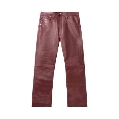 DD STRAIGHT LEG LEATHER PANTS