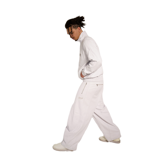 GLACE LEATHER TRACK PANTS