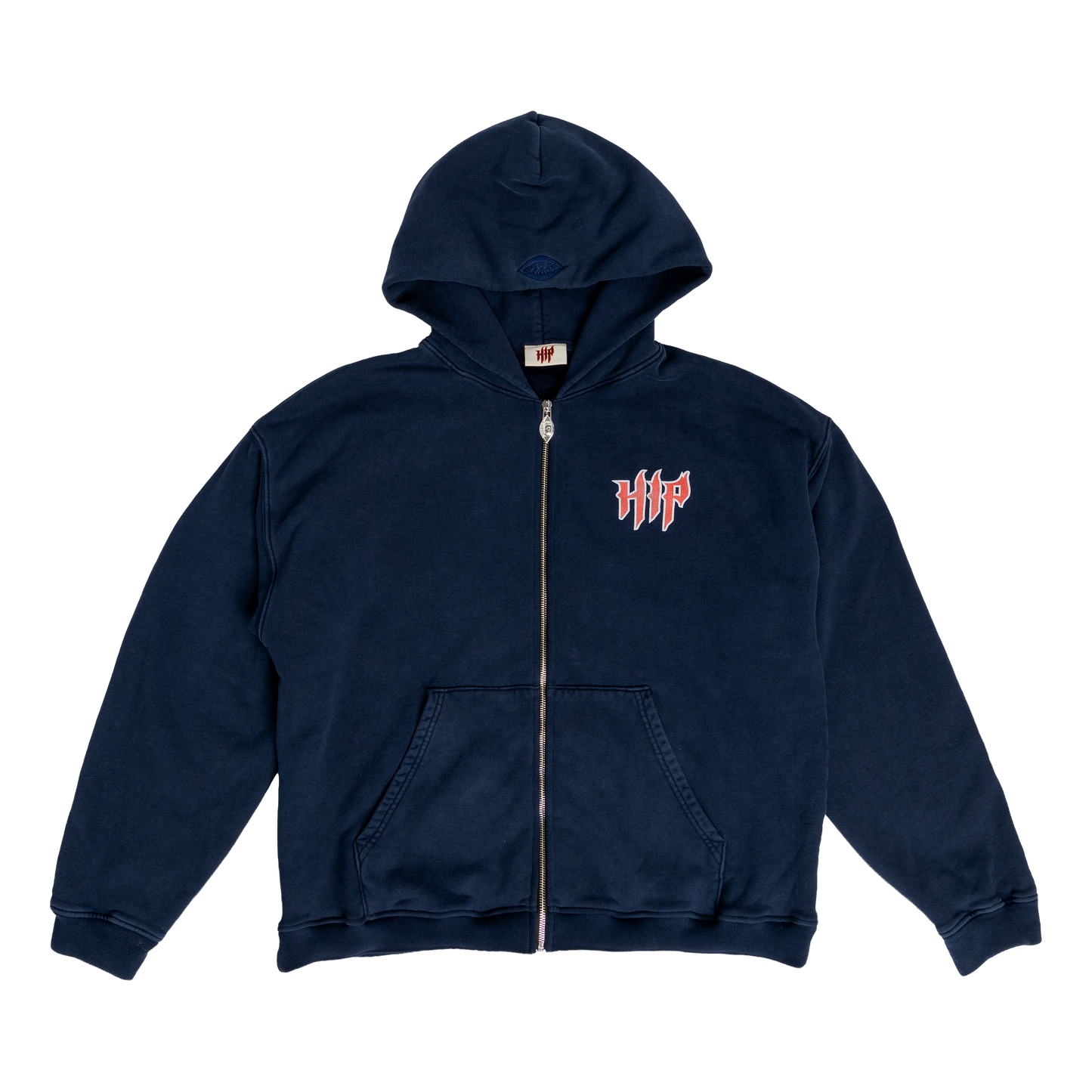 GRUNGE AMERICA ZIP HOODIE - VINTAGE BLUE