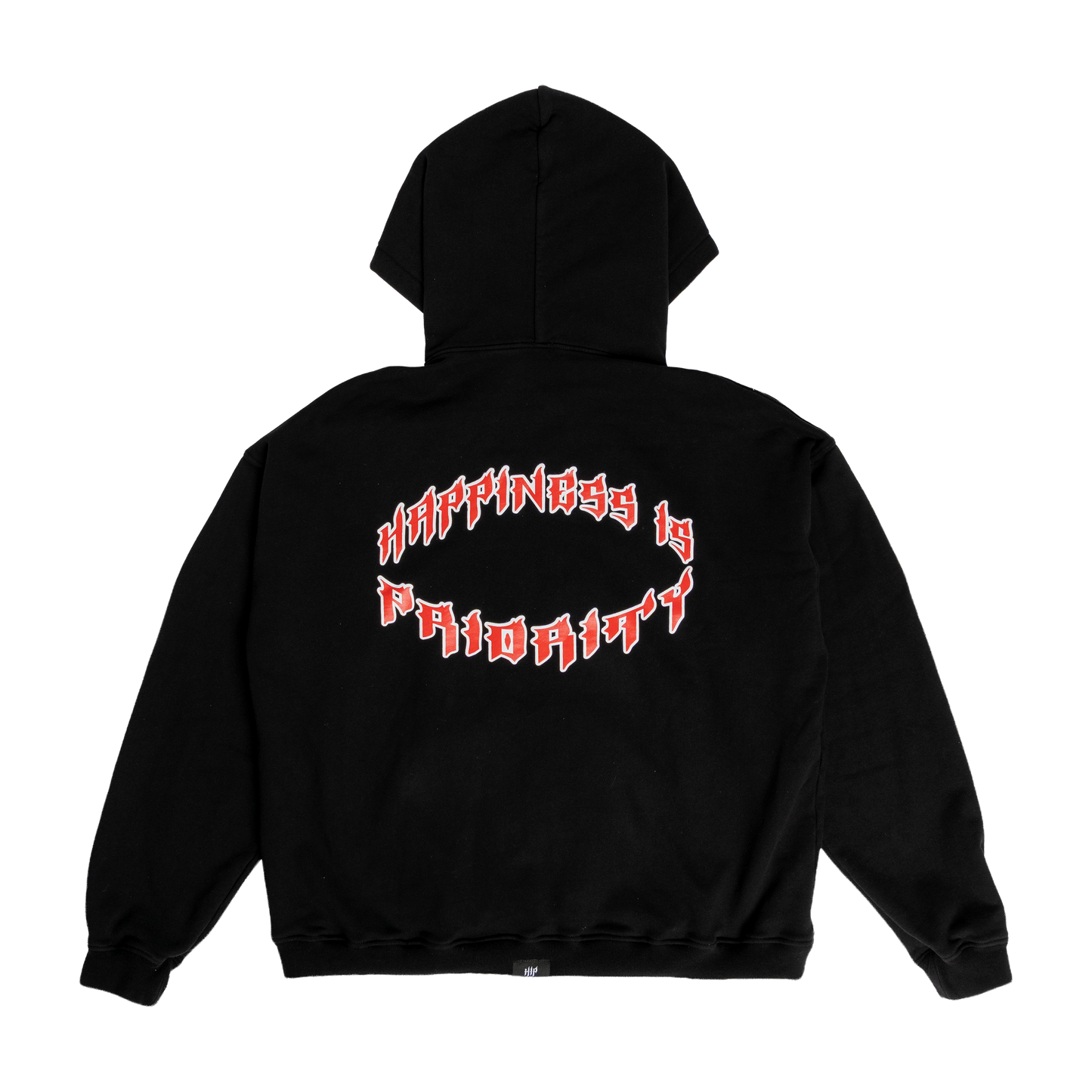 GRUNGE CORE ZIP HOODIE BLACK/RED