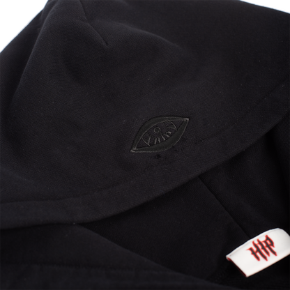 GRUNGE CORE ZIP HOODIE BLACK/RED