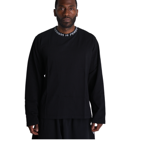 HAPPINESS IS PRIORITY L/S T-SHIRT -BLACK
