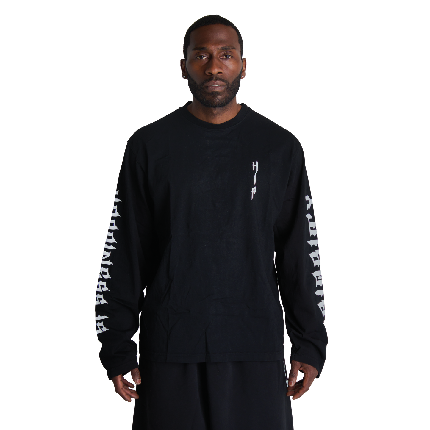GRUNGE L/S T-SHIRT - BLACK