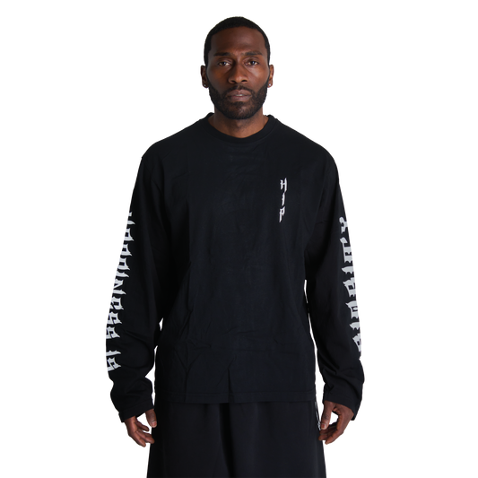 GRUNGE L/S T-SHIRT - BLACK
