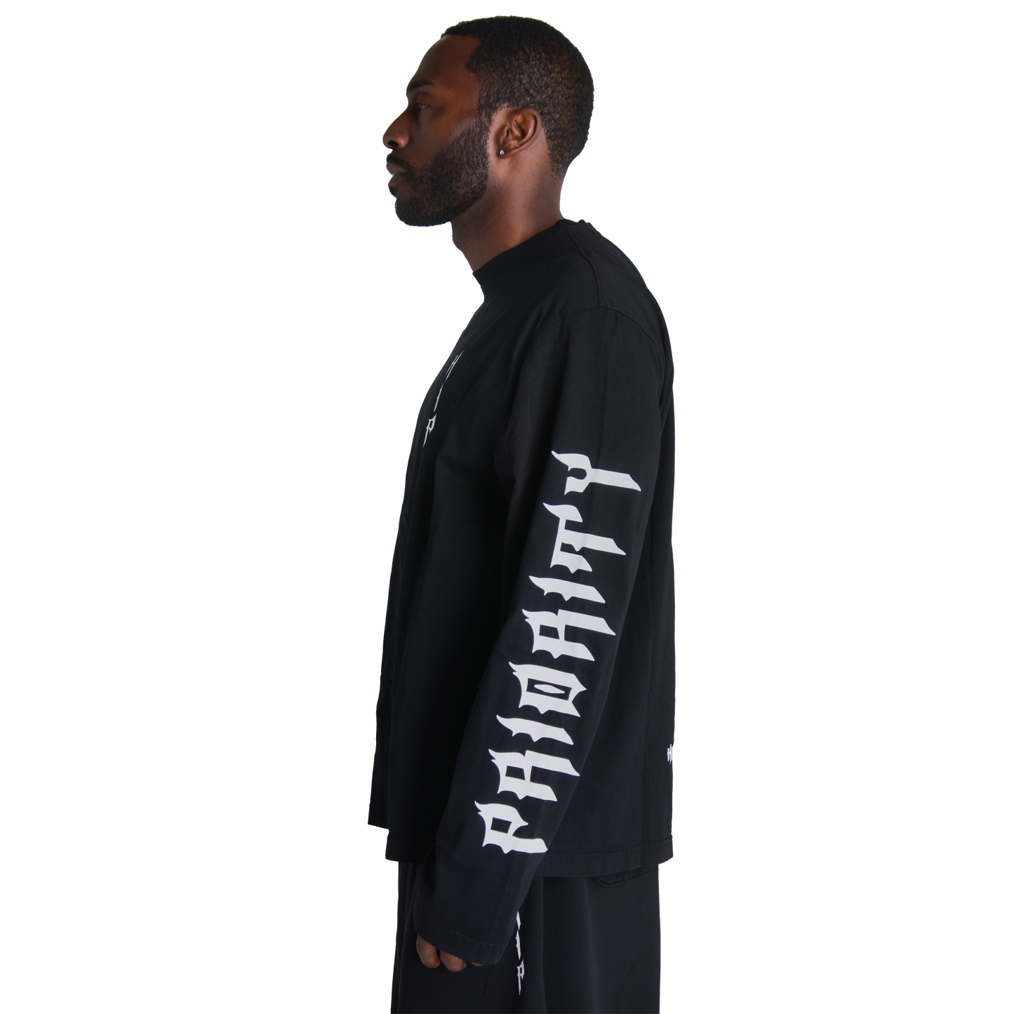 GRUNGE L/S T-SHIRT - BLACK