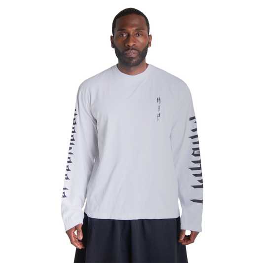 GRUNGE L/S T-SHIRT - BLANCO
