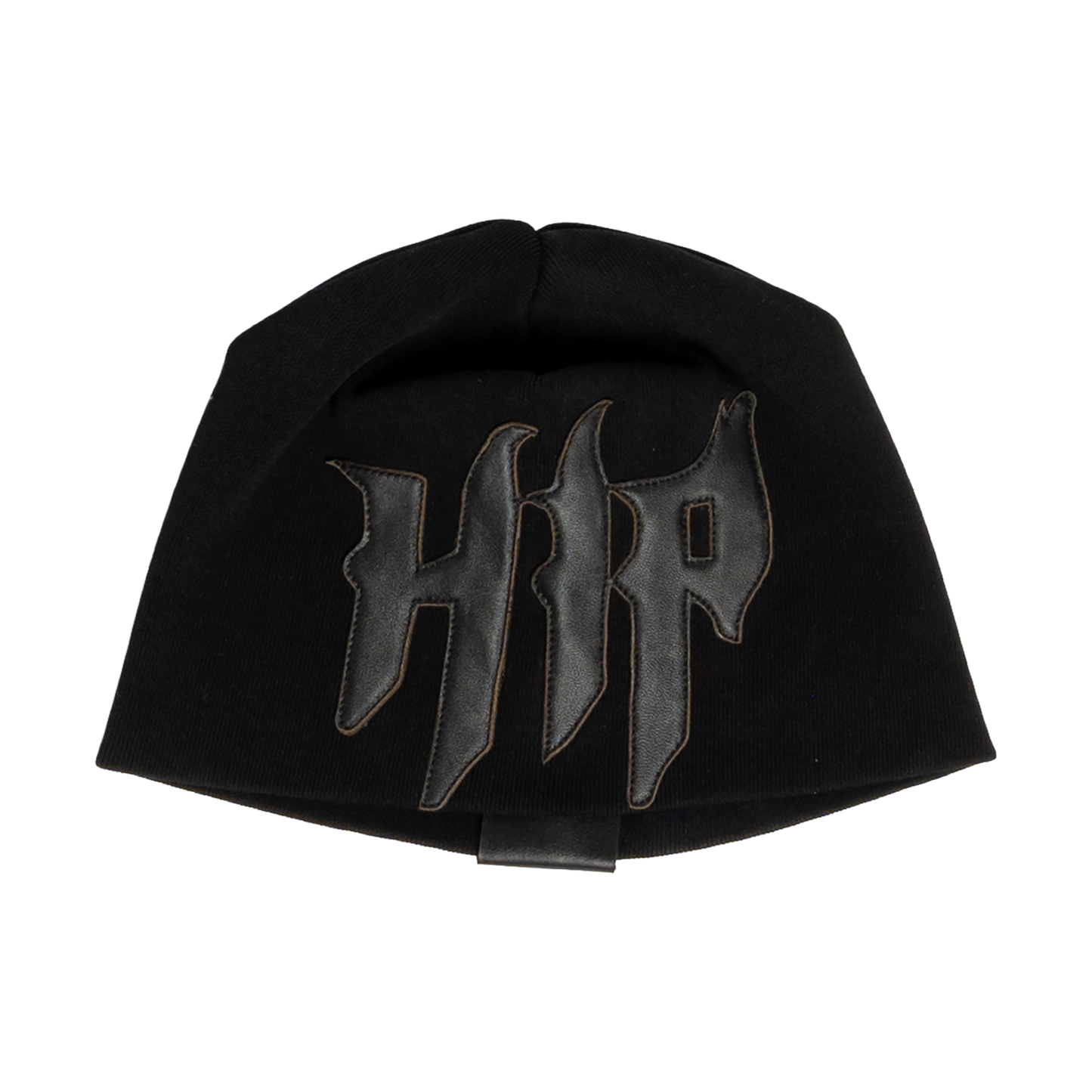 GRUNGE ROCKSTAR LEATHER TOQUE - NOIR