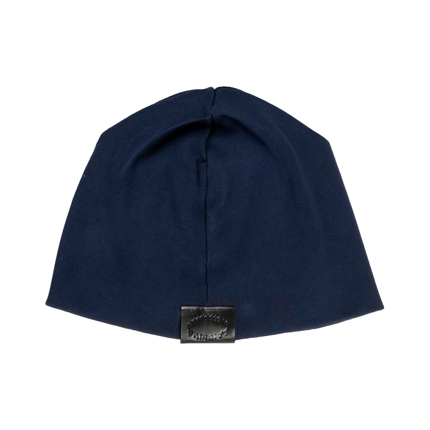 GRUNGE ROCKSTAR LEATHER TOQUE - NAVY/RED