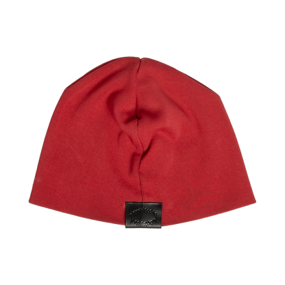 GRUNGE ROCKSTAR LEATHER TOQUE - RED/NOIR