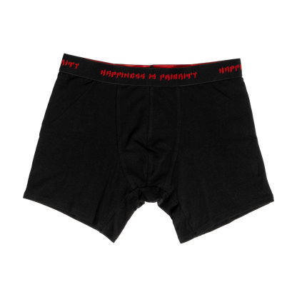 GRUNGE SLOGAN BOXERS - NOIR