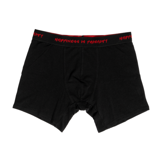 GRUNGE SLOGAN BOXERS - NOIR